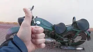 Советский мотоцикл ИЖ-49 в хорошем сохране