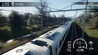 Driving my USA bullet train 150 mph