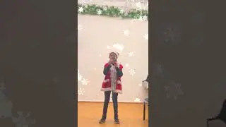 What A Wonderful World. Little Ukrainian girl singing at a music school exam