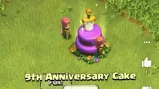 What happens when you remove your 9th anniversary cake in Clash of Clans