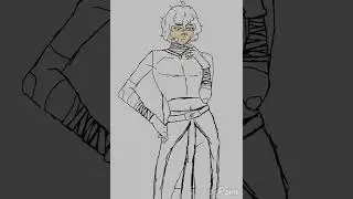 Time lapse of my quickly drawn Fanfiction version of Naruto