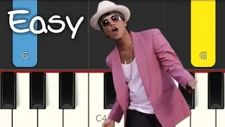 Mark Ronson - Uptown Funk ft. Bruno Mars - EASY PIANO TUTORIAL