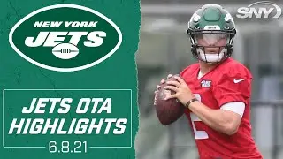 Zach Wilson looks sharp taking snaps during practice on Tuesday | Jets OTAs | SNY