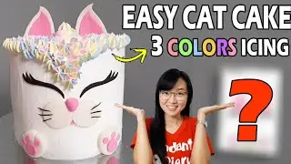 How to Make a Cat Cake | Cute Cat Cake Ideas | Cat Cake | Buttercream Cat Cake | Cat Birthday Cake