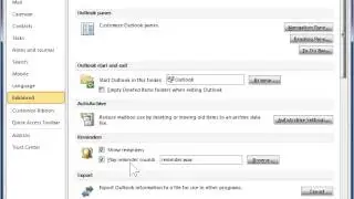 Outlook 2010 Enable or Disable Sounds