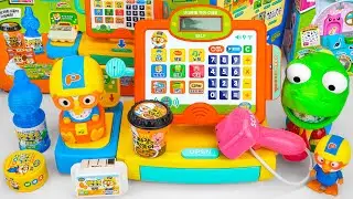 [💸Toy ASMR💸] Pororo Cash Register Set ASMR 💛 Satisfying With Unboxing 💚 No talking 💙 뽀로로 장난감