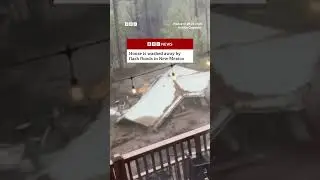 House in Ruidoso washed away by New Mexico flash floods. #Flooding #US #BBCNews