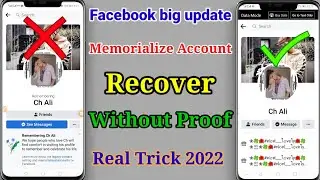 Facebook New Big Update |Memrolized Facebook account Recover Without Proof | Recover Remembering idd