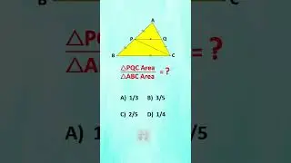 Triangle area ratio - Can you find it?  #maths #americanmath #math