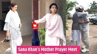 Gauahar Khan Alongwith Husband Zaid Darbar & Falaq Naaz At Sana Khan's Mother Prayer Meet