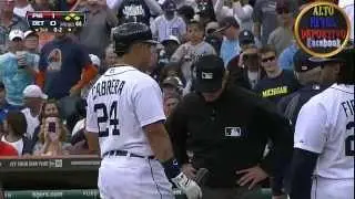 Miguel Cabrera  Expulsado Por Protestar Un Lanzamiento