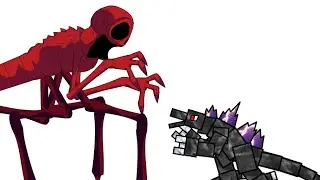 RED vs Mobzilla (NES Godzilla Creepypasta Vs Minecraft MOD)
