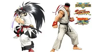 MUGEN Tag Arcade Gameplay  - Haohmaru(Samurai Shodown) & Ryu (Street Fighter)