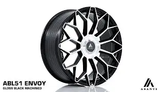 ASANTI AB051 ENVOY | 24X10 6 LUG | ET30 | GLOSS BLACK MACHINED