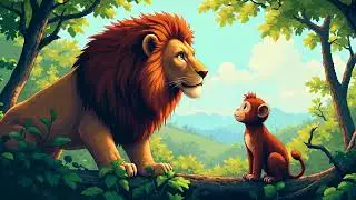 The Definition Of Friends #cartoon #animallife #lion #monkey #fox #moralstories