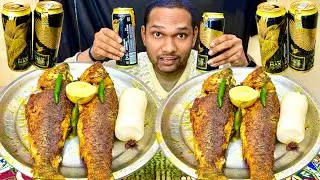 Kingfisher Ultra Max Cain ￼Beer 🍻 Drink 🔥Spicy Rohu Fish Fry || Green Chilli 
