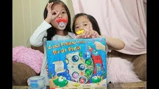 Gone Fishin Game clay foam moustache lollipop candy  Learn about colours and counting A TEAM