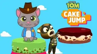 Talking Tom Cake Jump Cowboy Tom Unlocked Gameplay Android ios