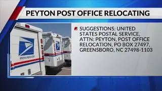 Peyton Post Office relocating due to space needs