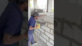 Cutting AAC BLOCK wall to recreate there a door. #shorts #construction