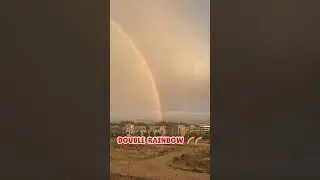 A Magical Double Rainbow 🌈🌈 #shorts #rainbow #doublerainbow #nature #beautifulsky