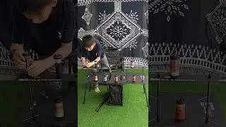 Tactical Setup: 11-Year-Old Assembles Field Office Table 🖤 #blackcamp #camping #tacticaltable