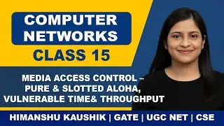 Computer Networks Class 15: Media Access Control &ndash; Pure & Slotted ALOHA, Vulnerable Time  Throughput