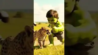 Baby Hulk vs Cheetah &ndash; Speed vs Strength Showdown#BabyHulk #CheetahFight #PowerVsSpeed #shortsfeed
