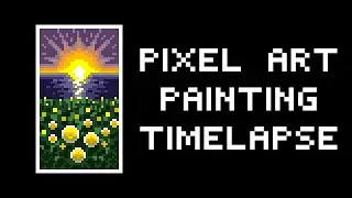 Sunset Pixel Art Painting Timelapse #sunset #sunrise #painting