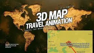 3D Map Travel Animation kaise banaye | How to make Map Animation 