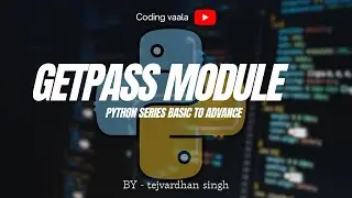 Python Tutorial #47 GETPASS module
