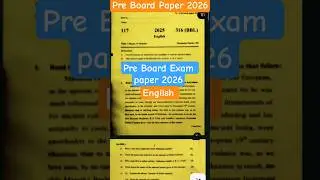 Pre Board Exam Paper 2026 English Class 12th UP Board #english #viralpaper#Class12th #subscribe#exam