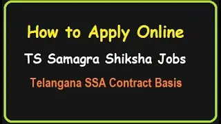 TS SSA Recruitment Jobs Online Apply Fee Payment Process