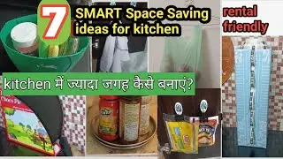 7 SPACE Saving kitchen Organisation ideas। No Cost Organiser। DIYs। Create more Space।