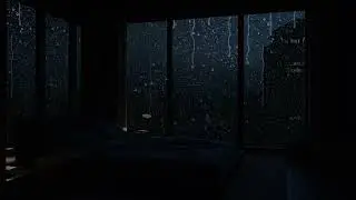 Deep Sleep in a Pitch Black Room | Rain on Window ASMR | 3 Hours