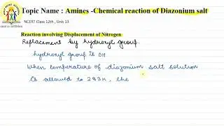 39 | DIAZONIUM SALT DISPLACEMENT BY HYDROXYL GP