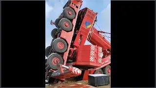Top dangerous moments【E5】 of heavy machinery,  compilation of Crane fail, excavator accident.