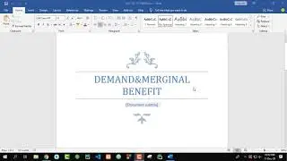 Economics topic||demand and marginal benefit.