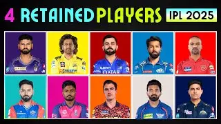 IPL 2025 Retained Players 2025 | IPL 2025 All Team Squad