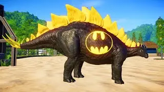 ESTEGOSSAURO do BATMAN vs DINOSSAURO REX | Jurassic World Evolution 🦖 Jogo de Dinossauro