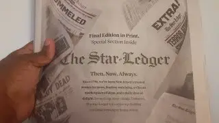 R.I.P. to the Star Ledger newspaper 📰 printed edition