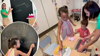 Virei PROFESSORA por um DIA: minha casa virou escola - Família da Rê