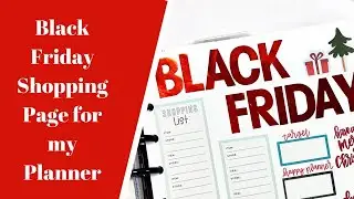 Black Friday Shopping Page for my Planner