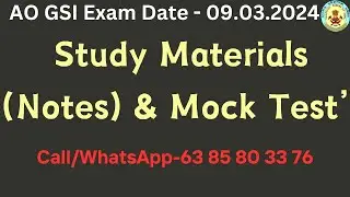 study materials and mock test for administrative officer in geological survey of india exam