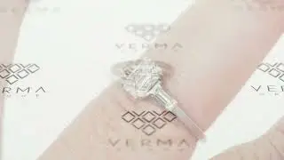 Circa 1920s Platinum GIA .91 Antique Step Cut Diamond Engagement Ring - VEG#2272