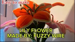 Easy to make lily flower|made by pipe cleaner🌸