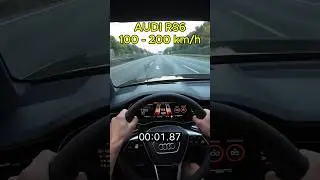 AUDI RS6 100 - 200 km/h #topspeed #fast #autobahn #audirs #audirs6 #kerosene #100-200km/h