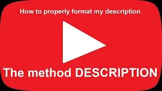 Formatting Youtube Description, best Description tips.