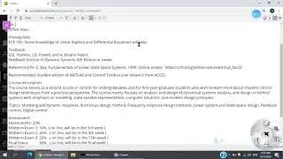 ECE 451, Control Engineering, Lec01M
