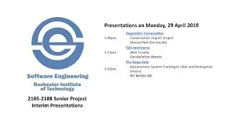 RIT SE Senior Project Interim Presentations - 2019-04-29